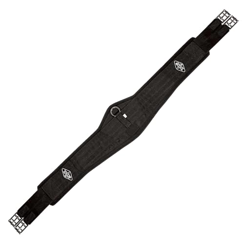 Professional's Choice 2XCool Contoured Fit English Horse Girth - color: Black, size: 46"