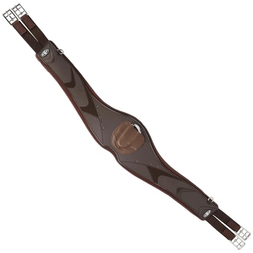 PROFESSIONAL'S CHOICE VenTECH Contoured Horse Jump Girth - color: Chocolate, size: 48"