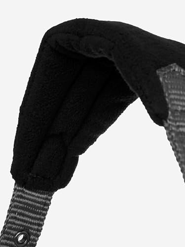 LeMieux Vogue Fleece Headcollar - Halter & Leadrope - Extra Padding, Adjustable at Curb and Poll Strap - color: Black / Grey, size: cob
