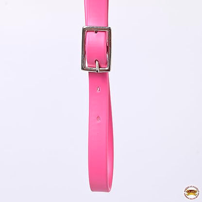 HILASON Western Horse Biothane Leather Breast Collar Tack - color: Pink
