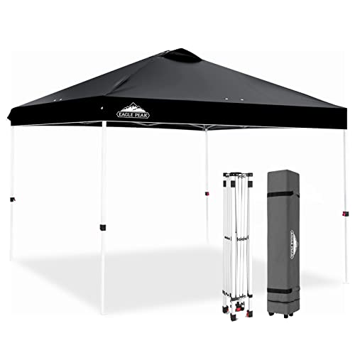 EAGLE PEAK 10x10 Pop Up Canopy Tent Easy Up Canopy Outdoor, Black - color: Black, size: 10x10