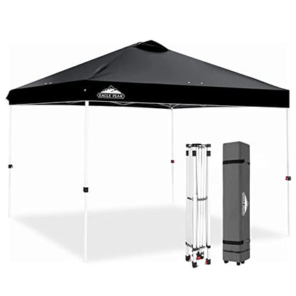 EAGLE PEAK 10x10 Pop Up Canopy Tent Easy Up Canopy Outdoor, Black - color: Black, size: 10x10