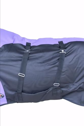 Challenger 1200D Horse Turnout Waterproof Heavy Weight Winter Blanket 5EE20PR - color: Purple/Black, size: 76 inches