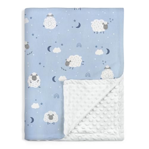 SANDJEST Sheep Minky Blanket 30 x 40 Inches, Gift for Christmas Birthday - color: Sheep