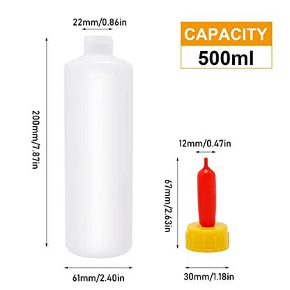 5-Pack 500ml Small Mouth Livestock Feeding Bottles with 10 Soft Silicone Teats for Lambs, Goats, Calves - Essential Farm Nursing Kit for Newborn Animals