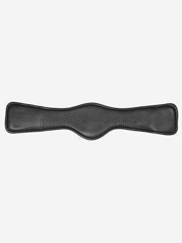 LeMieux Arika Contoured Dressage Girth - Soft Supple Leather - Shaped Around Elbows - D-Ring for Attachments - color: Brown, size: 24"