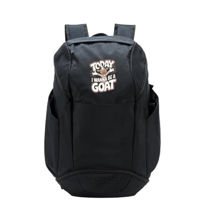 Today I Wanna Be a Goat Funny Cartoon Humor Farm Animal Sport Backpack