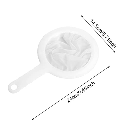 2 Pcs Plastic Strainer for Kefir Grains 200 Mesh Fine Nylon Sieve