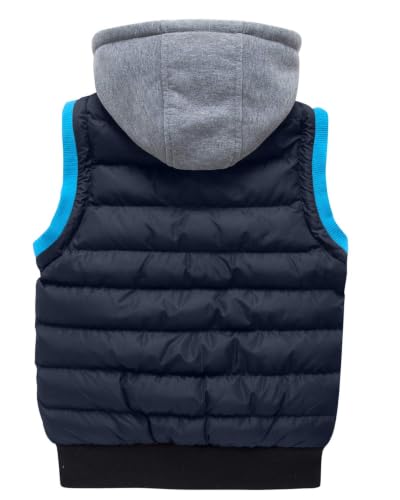 wantdo Boys' Puffer Vest Waterproof Sleeveless Winter Coat with Zip Pockets - color: Navy, size: 6-7