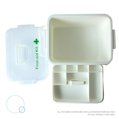Deke Home - Portable First Aid & Medicine Organizer Box with Handle – Plastic Family Medical Storage Kit for Travel, Car, Home, Camping, Office + Pill Cutter