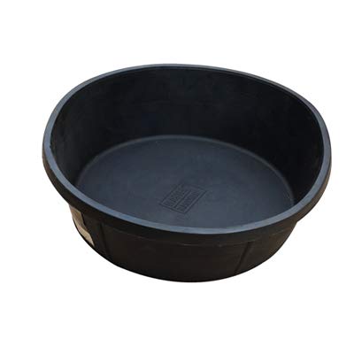 Tru Guard 8 Quart Capacity Heavy Duty Livestock Black Rubber Feed Pan - (1 Pack) - size: 1 Pack