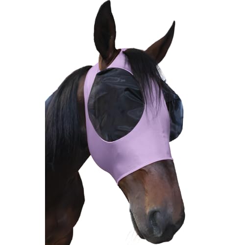 Stretch-Fit Fly Mask - color: Lavender, size: Large Horse