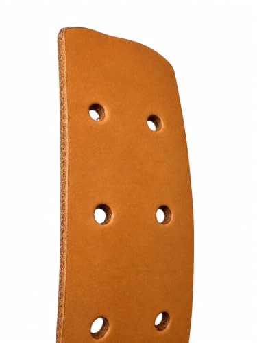 CHALLENGER Natural Tan Horizontal Western Saddle Stirrup Leathers Pre-Punched Replacement Pair 2-1/2" Wide 52SL02-2.5