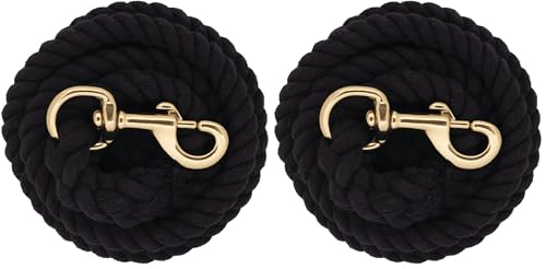 Weaver Leather Color Cotton Lead Rope with Brass Plated 225 Snap (Pack of 2) - size: one_size (Pack of 2)