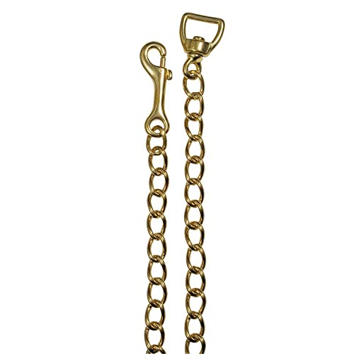 Schneiders Heavy Duty Solid Brass Chain for Horses | Convert Ropes & Lunge Lines into Effective Training Aids | Rust-Resistant, Hand-Welded Design - size: 30"