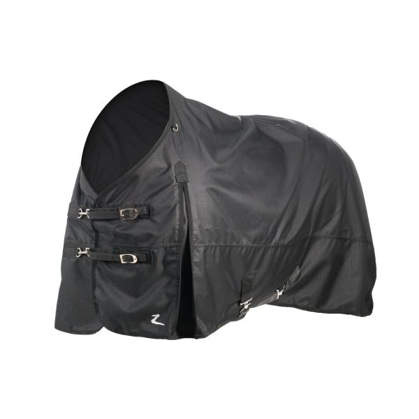 HORZE Nevada 1200D Lightweight Waterproof Horse Turnout Rain Sheet (No Fill) - Black - 75 in - size: 75 in