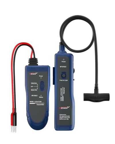 NOYAFA Underground Wire Locator,Wire Tracker with T-Shaped Probe - color: Black