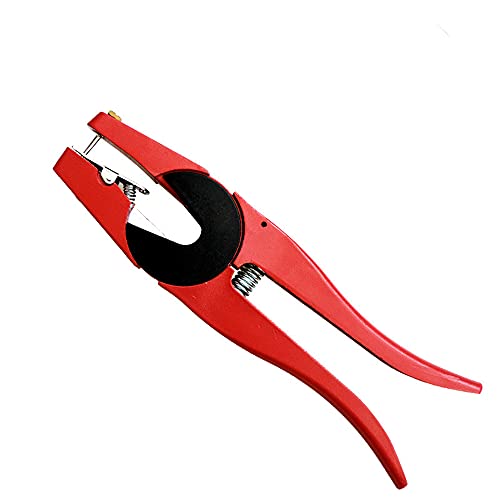 Red Livestock Animal Ear Tag Plier Applicator Puncher Tagger for Pig, Sheep, Goat, Dog - size: Red Ear Tag Plier