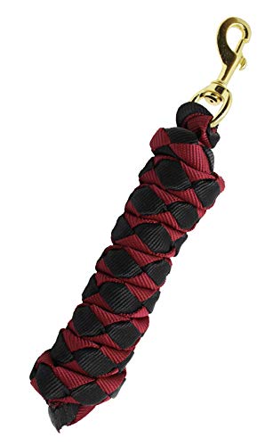 Nylon Horse Neoprene Padded Burgundy Nylon Halter Lead Hardware Stones 606172BG - color: Burgundy
