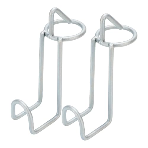 Horse Feed Bucket Hooks, 2 Pack Metal Stall Hanger for Horse Stable Barn Fence, with Weather Proof Coating Easy Install No Tools, for Livestock Water Bucket Tack Supplies
