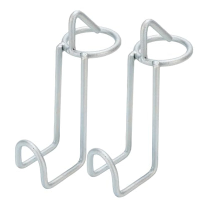 Horse Feed Bucket Hooks, 2 Pack Metal Stall Hanger for Horse Stable Barn Fence, with Weather Proof Coating Easy Install No Tools, for Livestock Water Bucket Tack Supplies