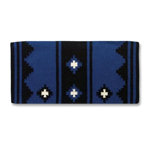 Mayatex Apache Saddle Blanket - color: Royal/Black/White