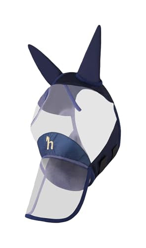 HORZE Kenya Long Nose Fly Mask - Dark Navy - Warmblood