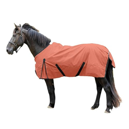Resistance 1200 Denier Lightweight No Fill Water Resistant Breathable Horse Rain Sheet - color: Light Brown, size: 68"