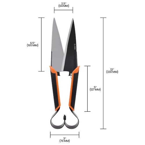 Zenport ZL122G Heavy Duty Onion/Sheep Shear, Ergonomic, 6.5-Inch Carbon Steel Blade, 13-Inch Long - size: 6.5-Inch