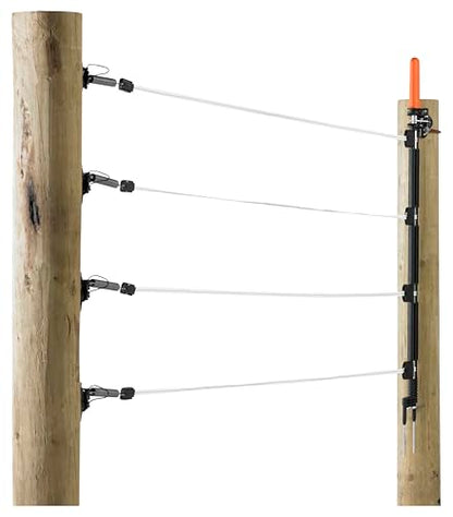 Gallagher Four Strand Tape Electric Fence Gate | Convenient Easy to Open Electrified Gate for Sheep, Horses, Livestock, Beehives, and More | Stretches up to 20 ft