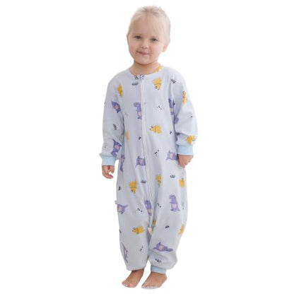 MICHLEY Baby Sleeping Sack with Legs Cotton Long Sleeve Toddler Wearable Blanket Sleeping Bag 6 Months-6 Years - color: Dinosaur, size: 6-18 Months