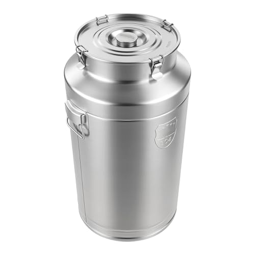 DYNAMI 23.3Gal 304 Stainless Steel Liquid Storage Bucket w/Airtight Lid - size: 88L/23.3Gal