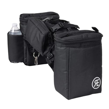Reinsman Pommel Cooler Bag | Equestrian Durable Convenient Spacious 2-Side Nylon Insulated Bag with Stainless Steel Hardware | Easy Attachment to The Swell with Adjustable Strap - color: Black