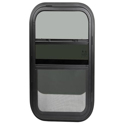 12"W x 22"H RV Windows for Cargo Trailer Camper,Tinted Vertical Sliding - size: 12"W x 22"H
