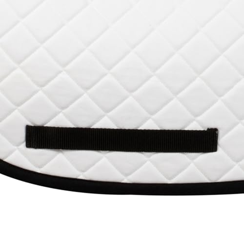 TuffRider Basic All Purpose Saddle Pad with Trim - White/Black