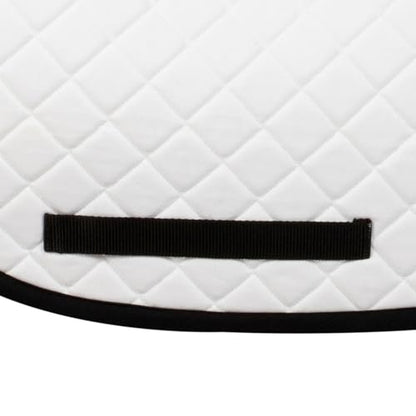 TuffRider Basic All Purpose Saddle Pad with Trim - White/Black