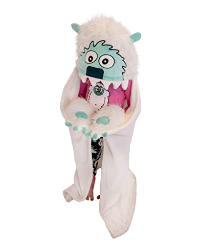 Lazy One Wearable Hooded Blanket for Kids, Animal Hooded Blanket (Yeti) - color: Yeti Hooded Blanket