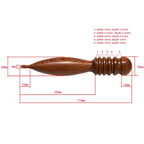 1pc Wood Leather Burnishing Tool, Leather Edge Burnisher Tool, Burnishing Leather Craft Accessories for Leather Working (Style A) - color: Style A