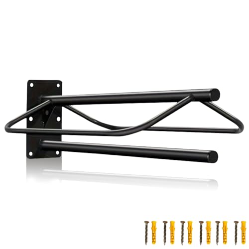 23.8" L x12.6 W x7.5 H Saddle Rack with Pad Bar Heavy Duty Wall Mounted Saddle Rack Suitable for English and Western Saddles Horse Stall Barn Trailer Tack Room Black - color: One Bar-1PC