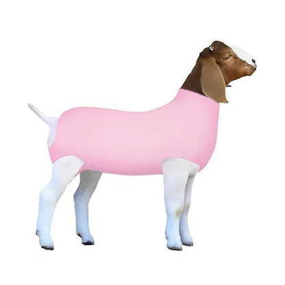 Spandex Goat Tube for Show Goats - Show Livestock Supplies: Goat Covers & Blankets (Pink, Medium) - color: pink, size: Medium