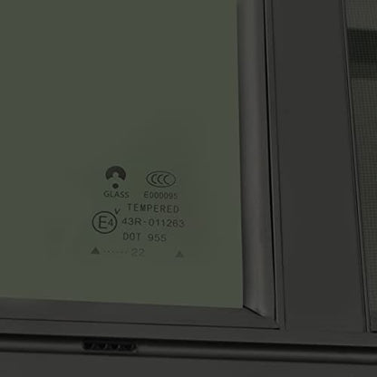 RV Window 42" W x 12" H Sliding Glass with Black Screen, High Privacy, Horizontal/Vertical Fit, Replacement for Camper Trailer Van - size: 42"W * 12"H