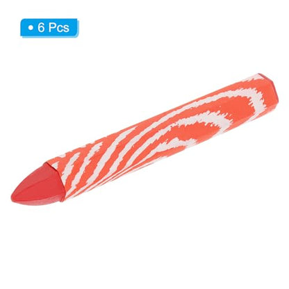 PATIKIL Lumber Marking Crayons, 6 Pack 4"x0.55" Hex Wax Tire Marker Crayons Red - color: Red