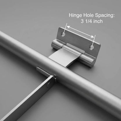 QWORK Cargo Trailer Cambar Cam Bar Lock, 36" Trailer Door Latch, Zinc Plated, Folding Ramp Door, RV Hauler, Single Hinge Point & Mounting Hardware