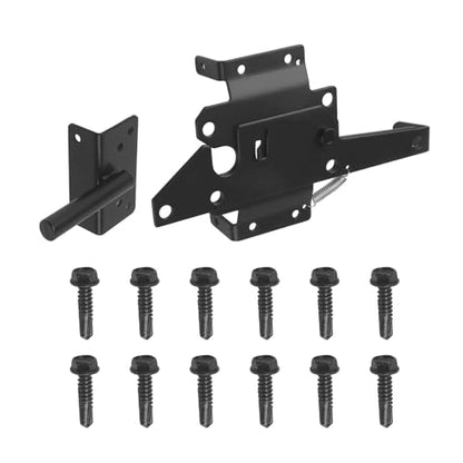 Heavy Duty Self Lock Double Fence Gate Latch for Outdoor Wooden and PVC Gate Locks Gate Hardware