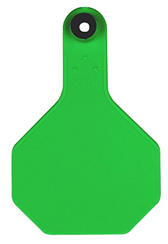3 Star All American Y-Tex Cow Eartags (25ct) Blank Identification Cattle Green