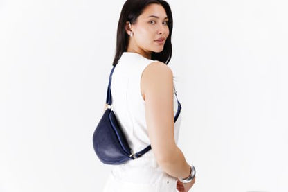 Portland Leather Goods Koala Sling Bag - Adjustable Full-Grain Leather - color: Cobalt, size: Small