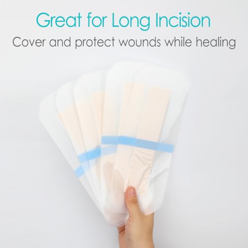 Silicone Knee Incision Bandages with Gentle Adhesive Wound Waterproof Dressing Absorbent Hip Water Barrier Shower Protector for Post Surgical Site Large Cuts Abrasions 4 x 10 Inch Pack of 10 - size: Waterproof 4"x10", style: Silicone(Pack of 10)