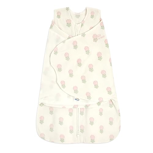 HALO Micro-Fleece Sleepsack Swaddle, 3-Way Adjustable Wearable Blanket, TOG 3.0, Block Flower, Small, 3-6 Months - color: Block Flower, size: Small (Pack of 1)