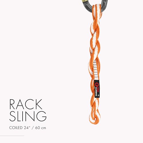 GM CLIMBING 11mm UHMWPE Sling Runner 22kN CE UIAA Certified - color: Orange, size: 12" | 3 Pack