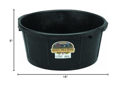 Little Giant® Heavy Duty Rubber Tub | Durable Rubber Feed Pan | Indoor & Outdoor Feed Bucket | 6.5 Gallons - size: 6.5 Gallons